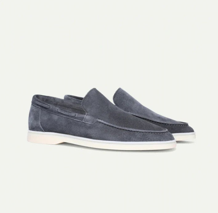 Matte Suede Loafer Dark Gray
