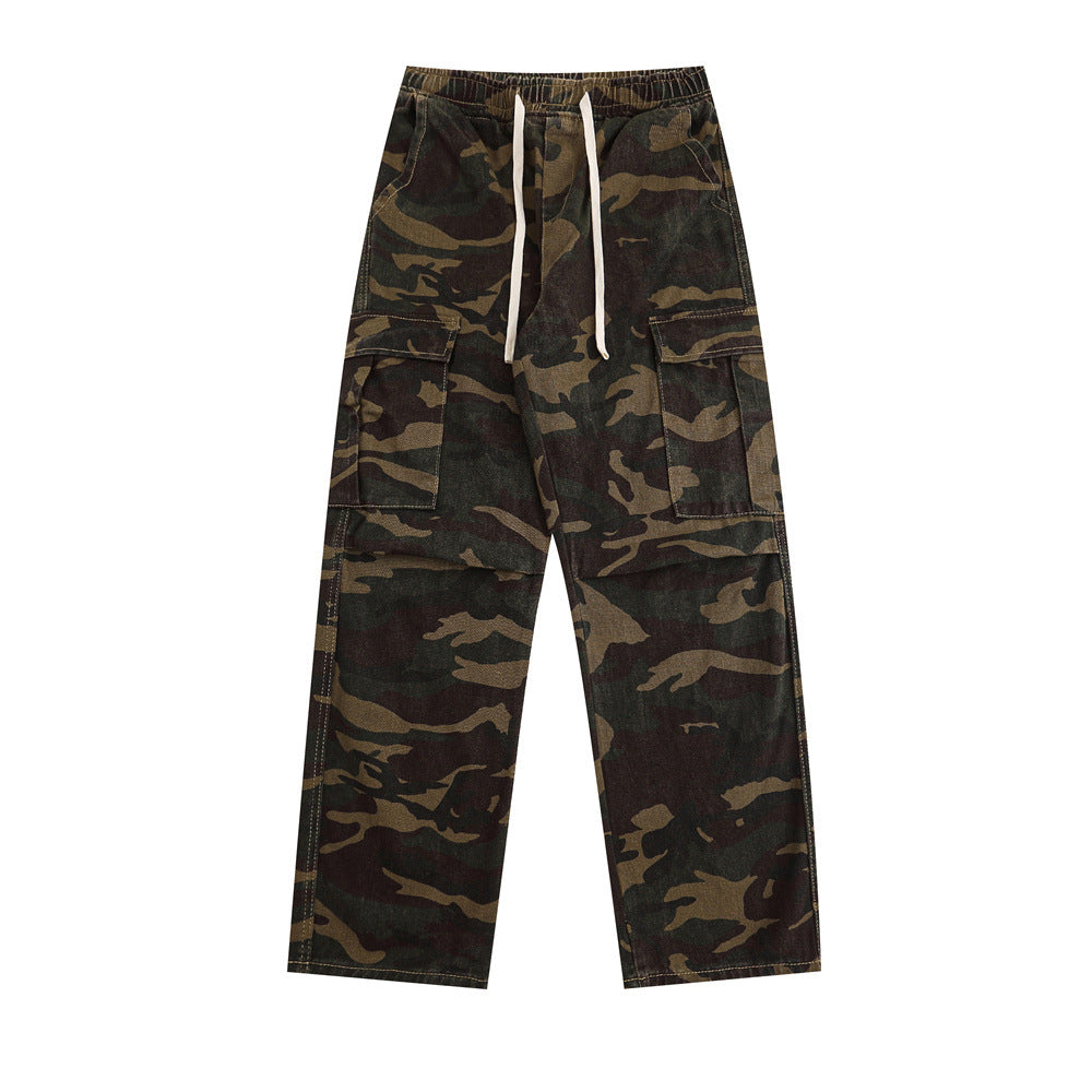 American Camouflage Paratrooper Pants Men Camouflage