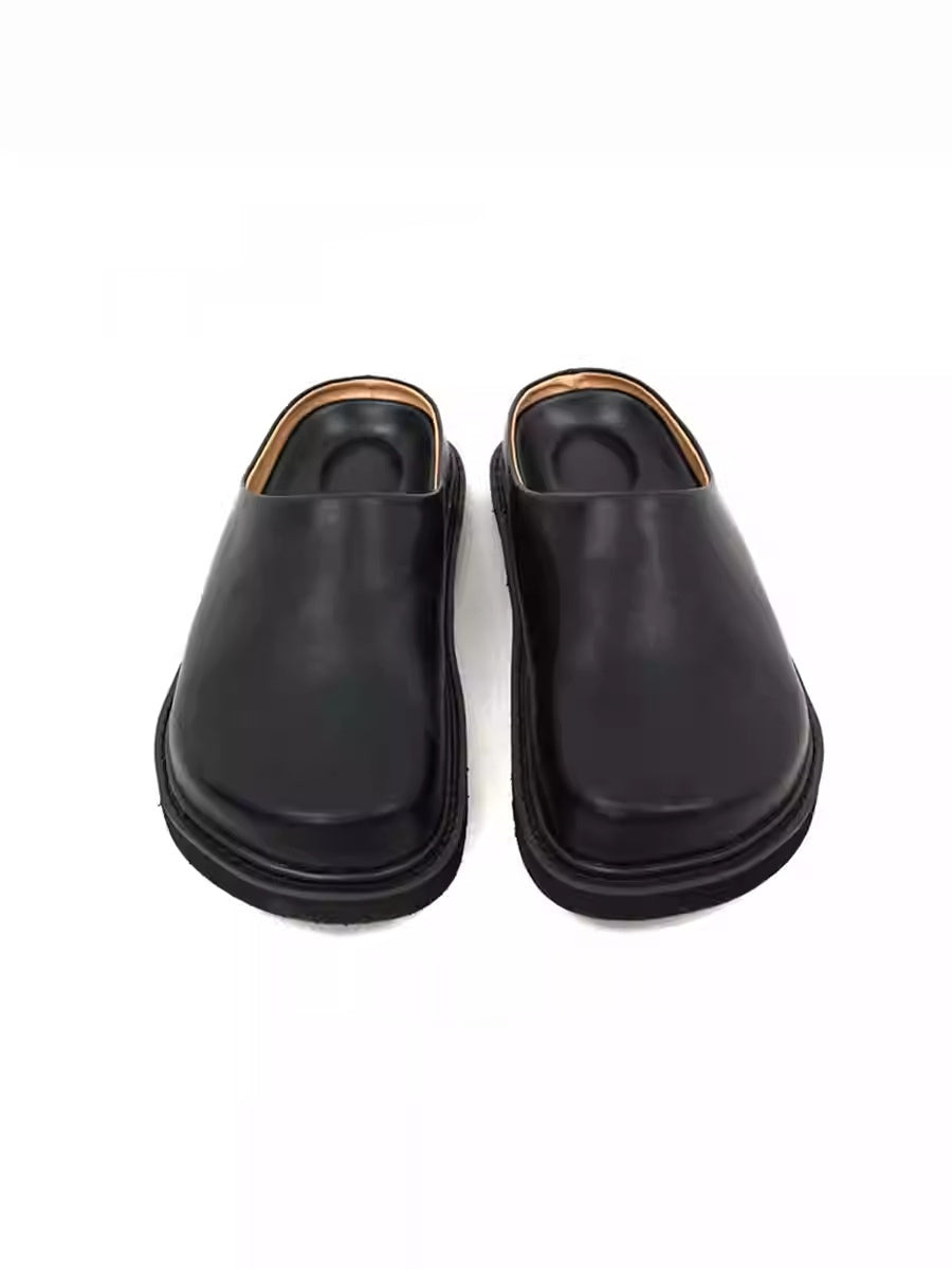 Big Head Boken Slippers Black