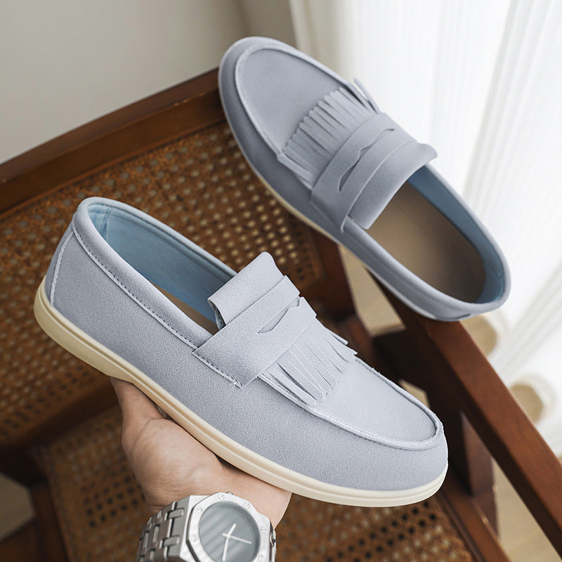 Matte Leather Loafer Sky Blue