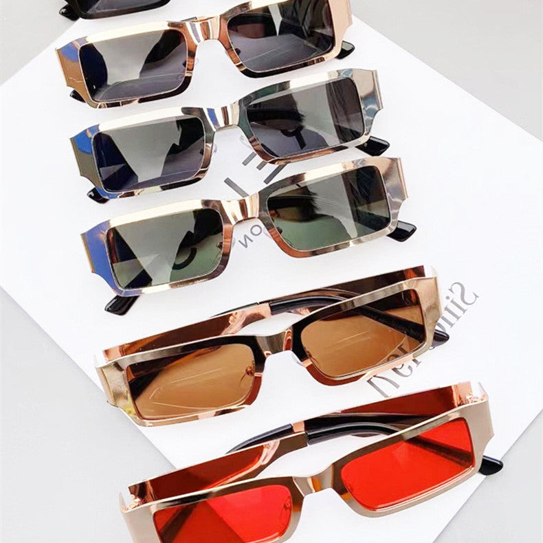 Men's Metal Small Square Glass