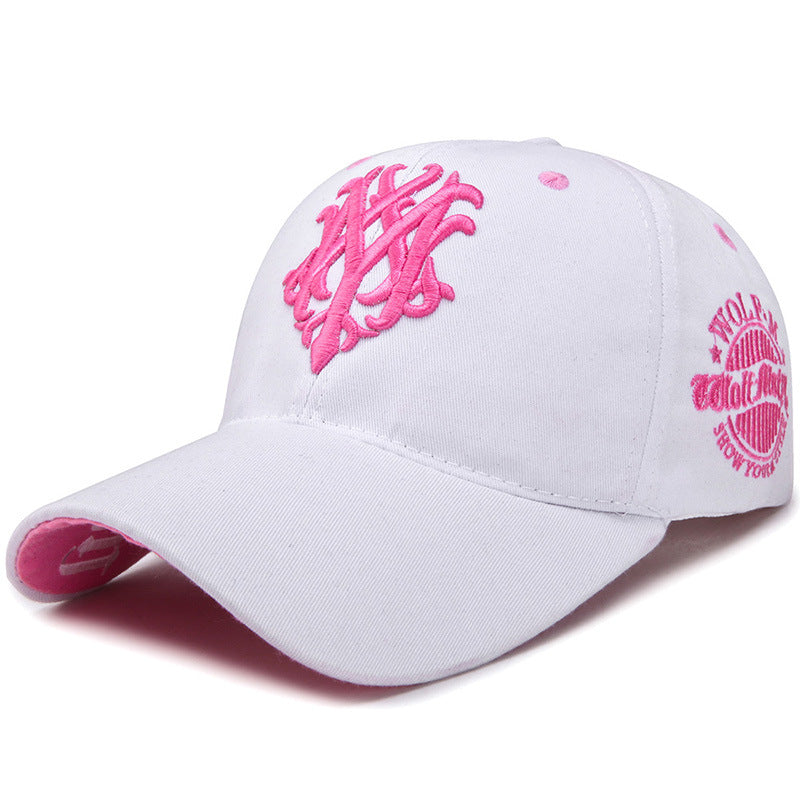 Baseball Outdoor Leisure Sports Peaked Cap Light Pink Adjustable