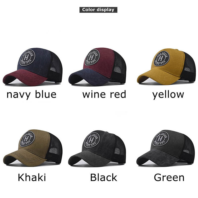 Embroidered Baseball Washed Old Peaked Cap