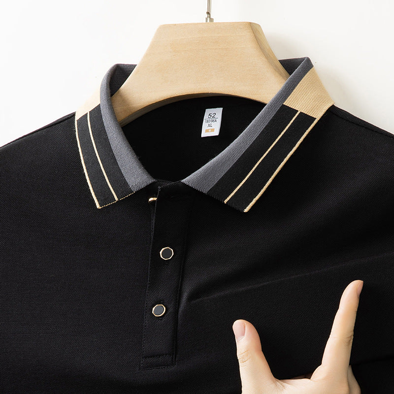 Shirt With Lapel Collar Loose Fit Black