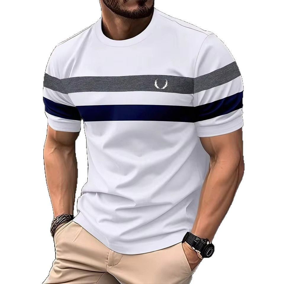 Geometric Contrasting Breathable Shirt