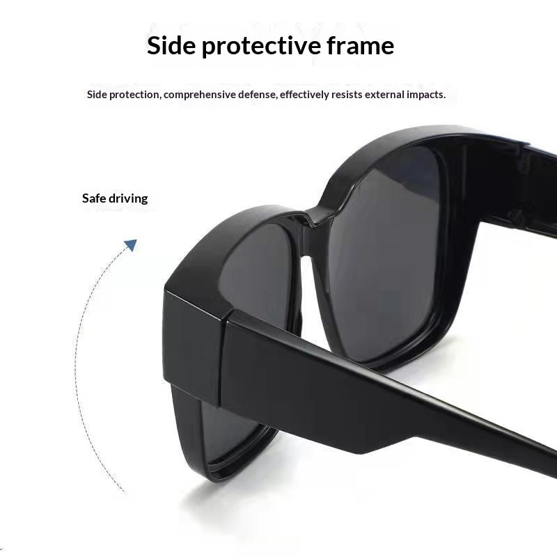 Blue-lens Sun Visor Sunglasses For Outdoor Driving