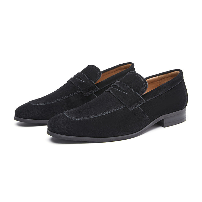 Slip-on Japanese Style Suede Shoes Black