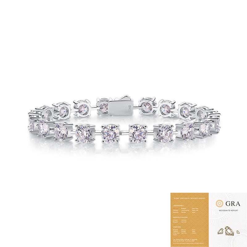 65mm Moissanite 1 Karat Time Bracelet 1 Karat With Certificate