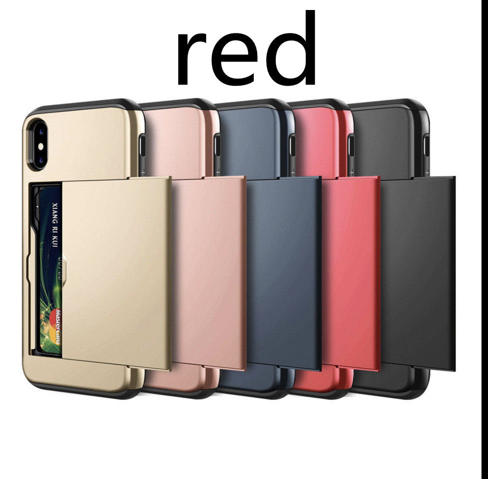 Card Shockproof Hybrid Wallet Red