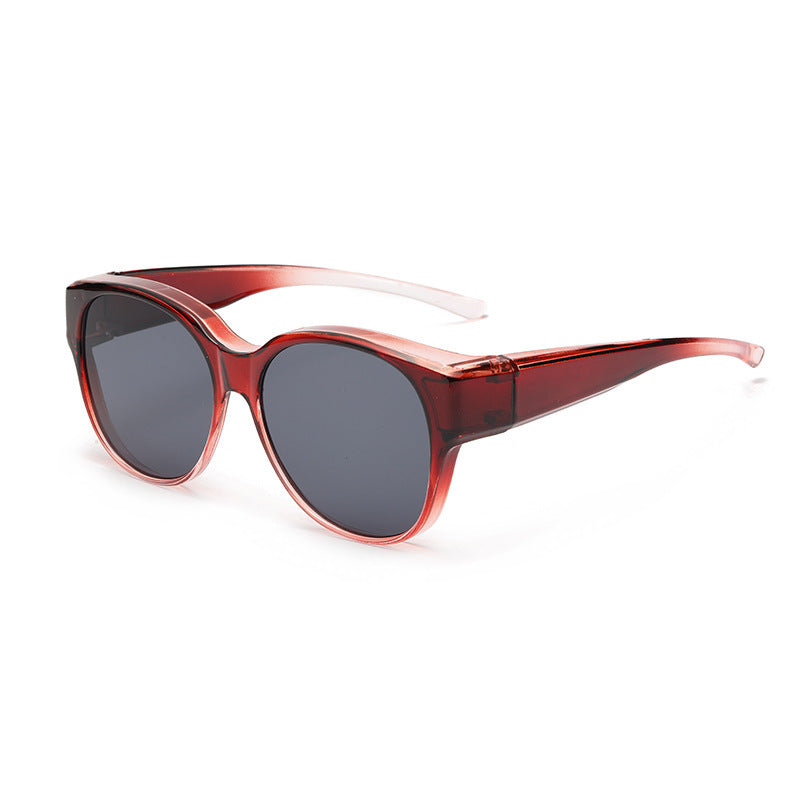 Mens Myopia Glasses For Driving Set Red Gradient Polarizer