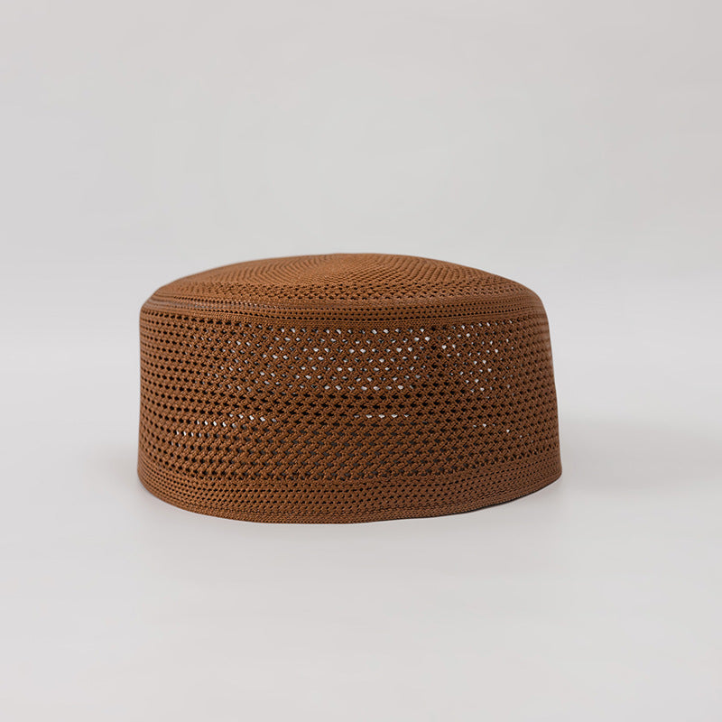 Muslim Ethnic Worship Cap Brown