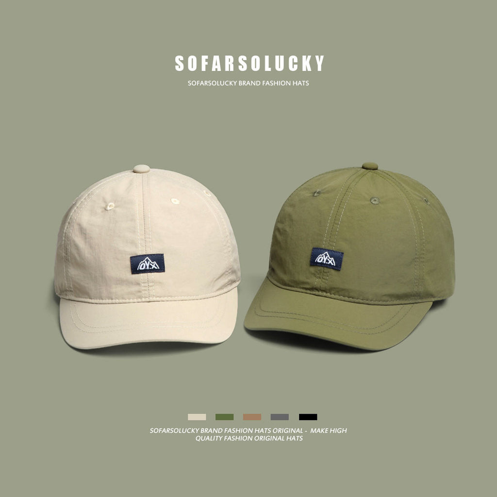Simple Versatile American Retro Short-brim Cap