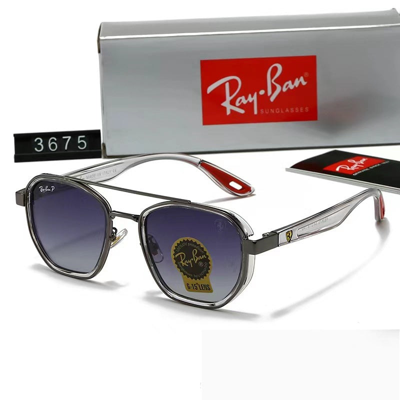 Classic Fashion Sunglasses For Outdoor Casual Street-style Photos Gray frame getting gray