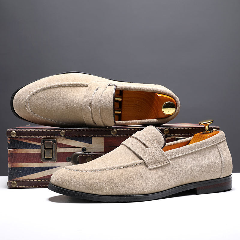 Nubuck Leather Shoes Beige