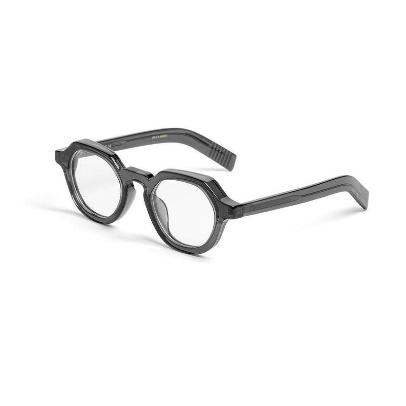 Maden Mens American Retro Classic Acetate Frame Transparent Black No Specifications