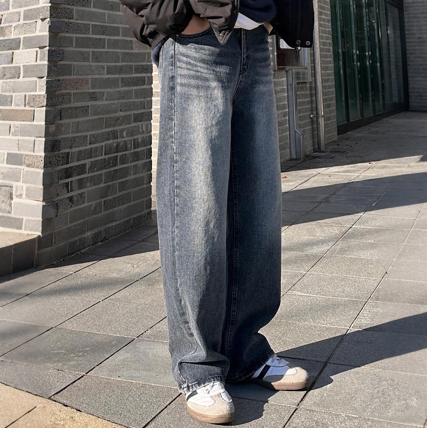 Straight-Leg Denim Jeans For Men FallWinter