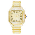 Clarity Moissanite Stainless Steel Watch Gold