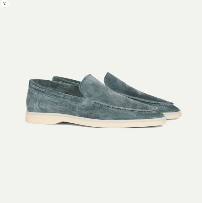 Matte Suede Loafer Sea Blue