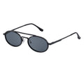 Retro-style Oval-frame Steampunk Sunglasses C1