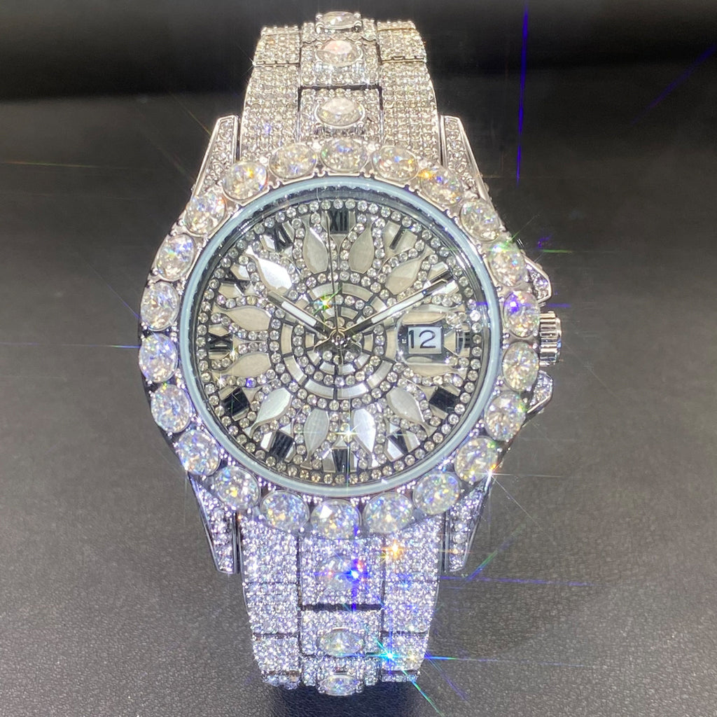 Men's Watch High-end, Fully Diamond-encrusted, Ultra-glitzy