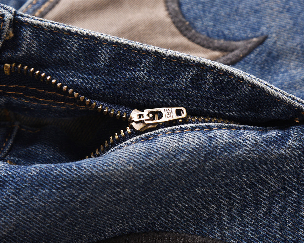 Fashion Horn Denim Pants Men