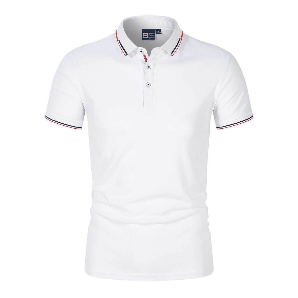 Polo Shirt With A Stand-up Collar 2 White