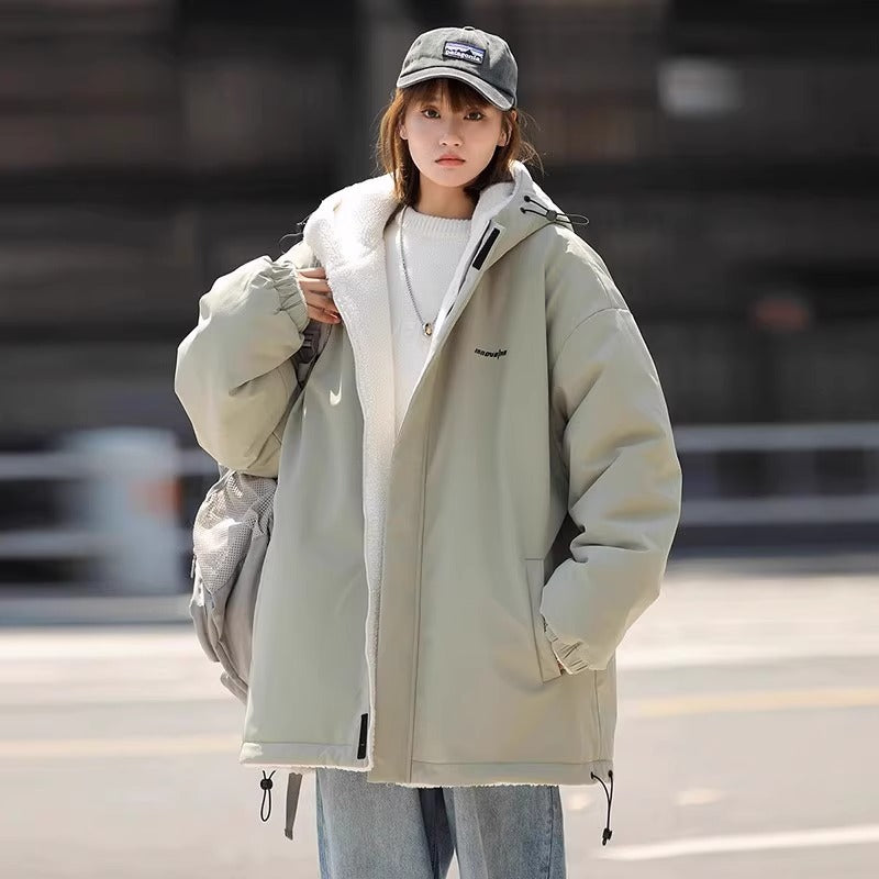Lambswool Reversible Coat 8950 Gray Green