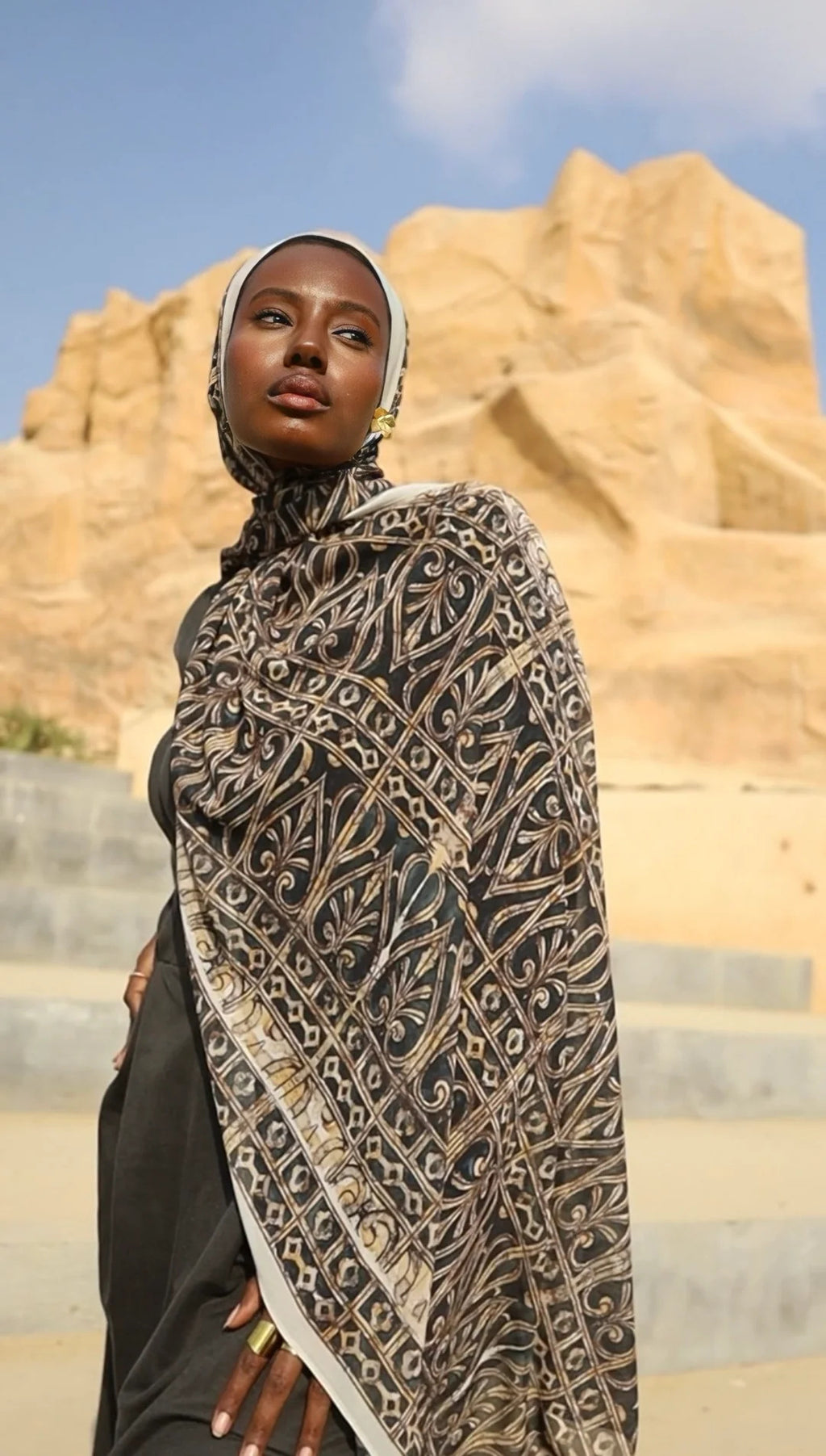 Satin Hijab Printed Shawl Headscarf 10style Above 175cm