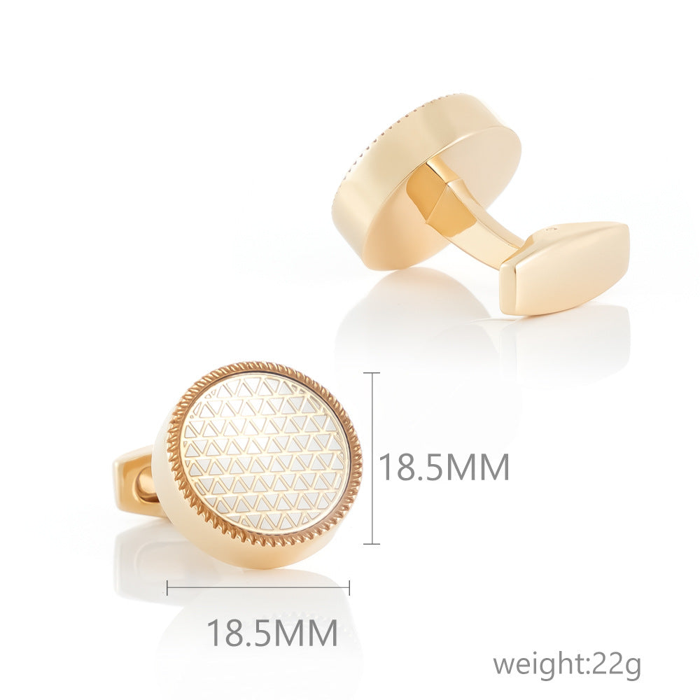 Round CD Accessories Enamel Cufflinks