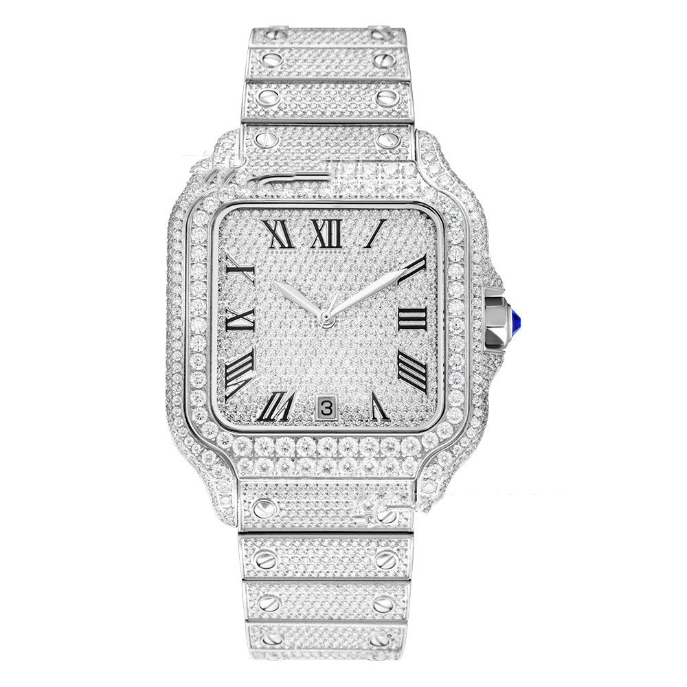 Clarity Moissanite Stainless Steel Watch