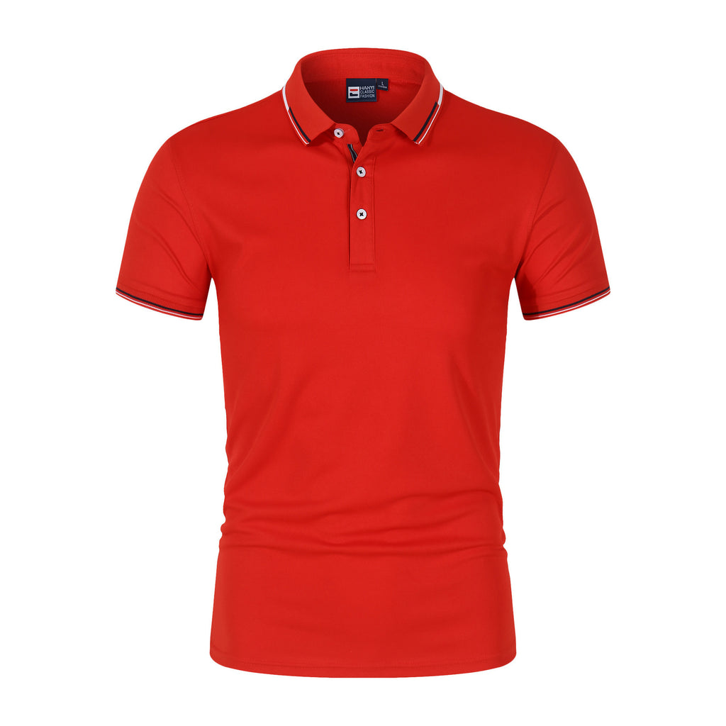 Polo Shirt With A Stand-up Collar 4 Red