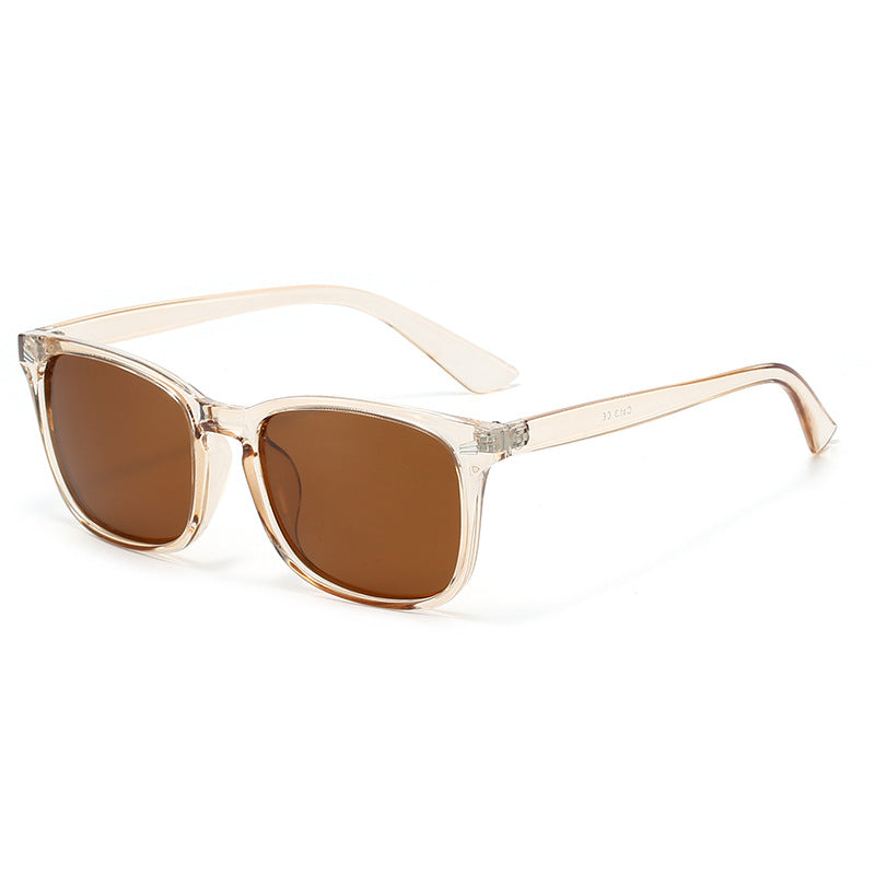 Minimalist Glasses High-definition Polarized Lenses For Men And Women Transparent Tea Frame Tea