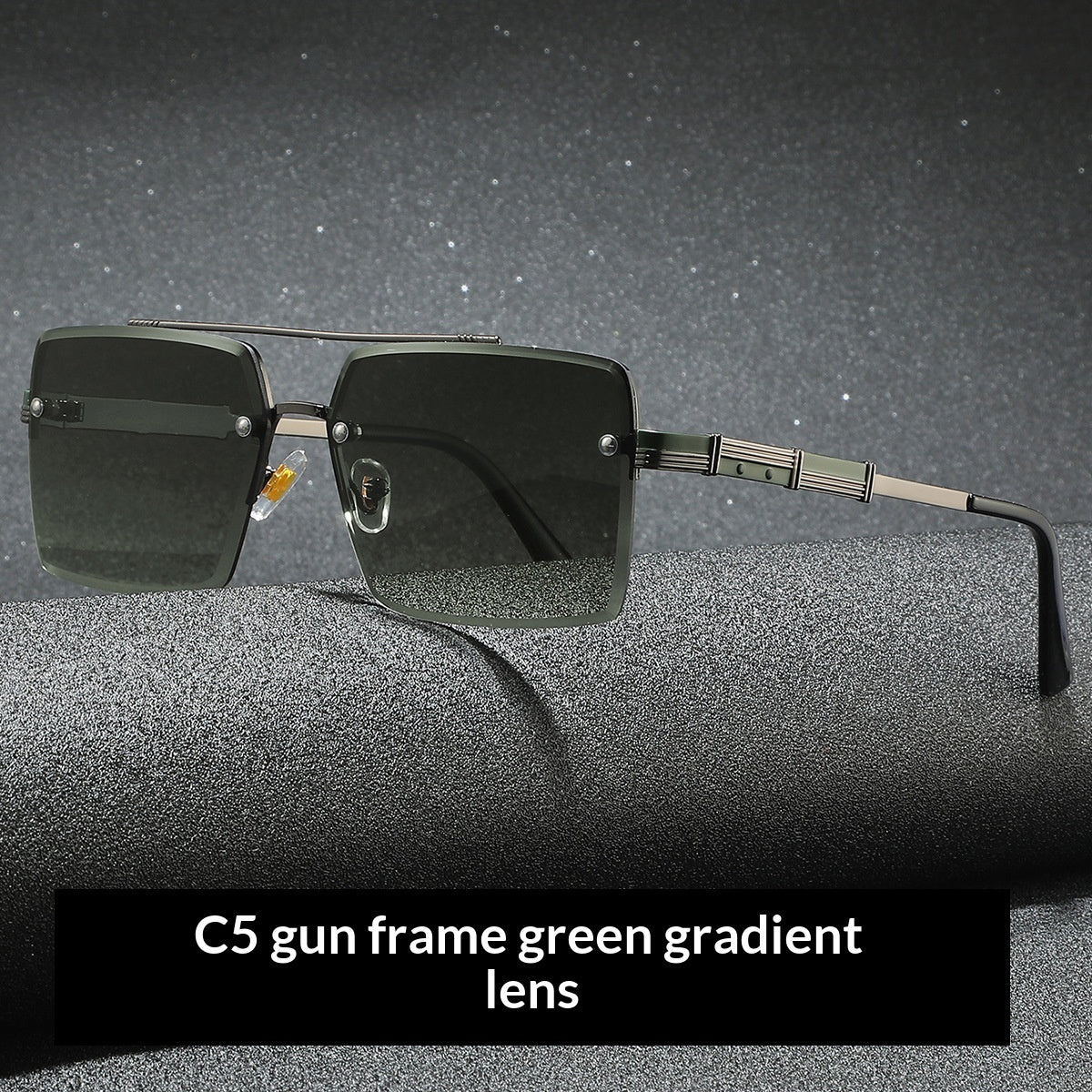 Mens Vintage Versatile Driving Sunglasses C5 Gun Frame
