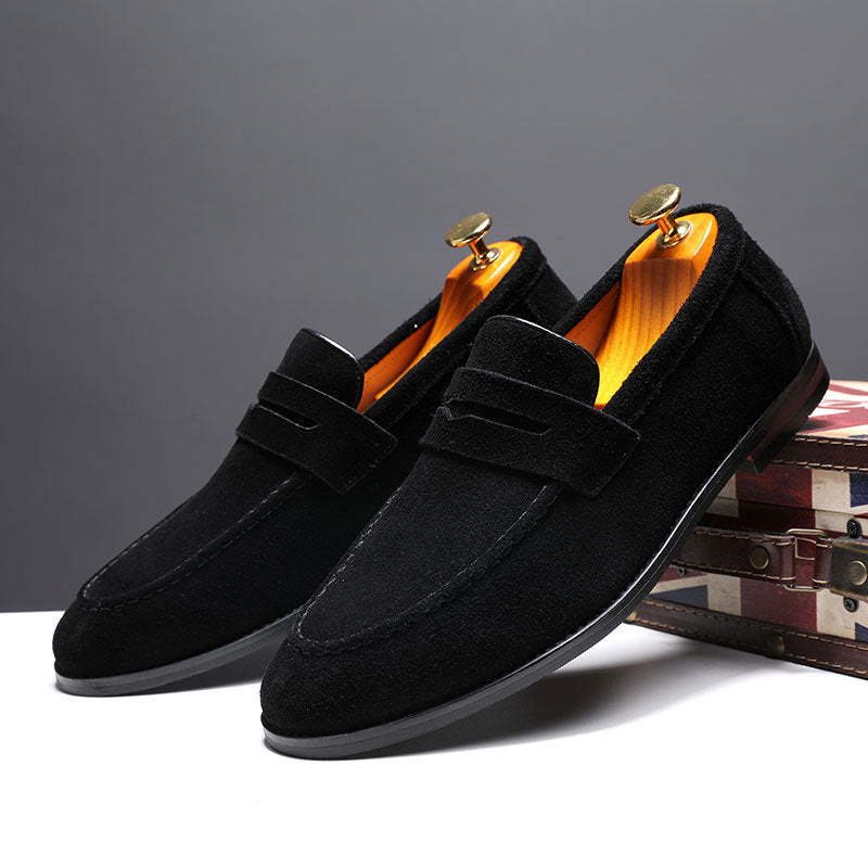 Nubuck Leather Shoes Black