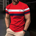 Geometric Contrasting Breathable Shirt MDX ZQ 2230