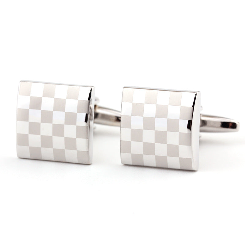 Square Plaid French Shirt Men's Cufflinks Cufflink 3002 Small Squares K9