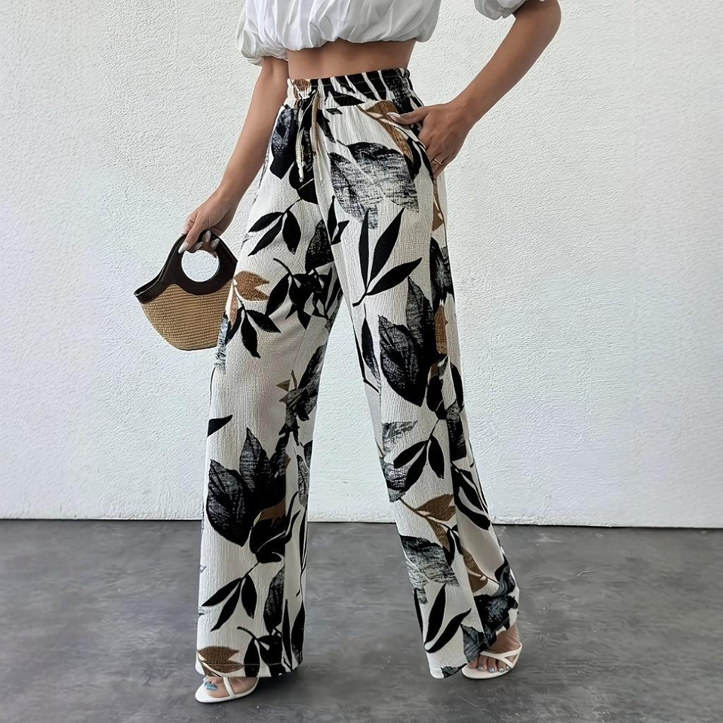 Bohemian Style Floral Print Pants