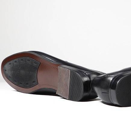 Leather Tassel Breathable Loafers