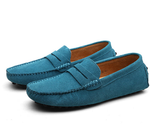 Suade Driver Loafers Sky blue