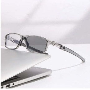 Temperature-Adjustable Blue-Light-Blocking Reading Glasses Gray Frame