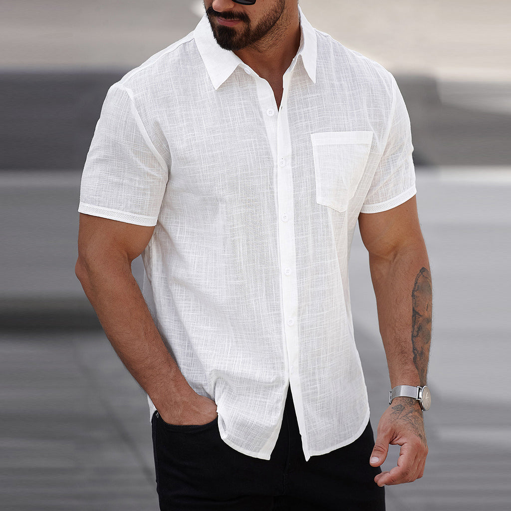 Cotton Shirt With A Pocket