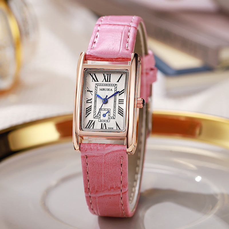 Retro Casual Stylish Womens Watch Pink