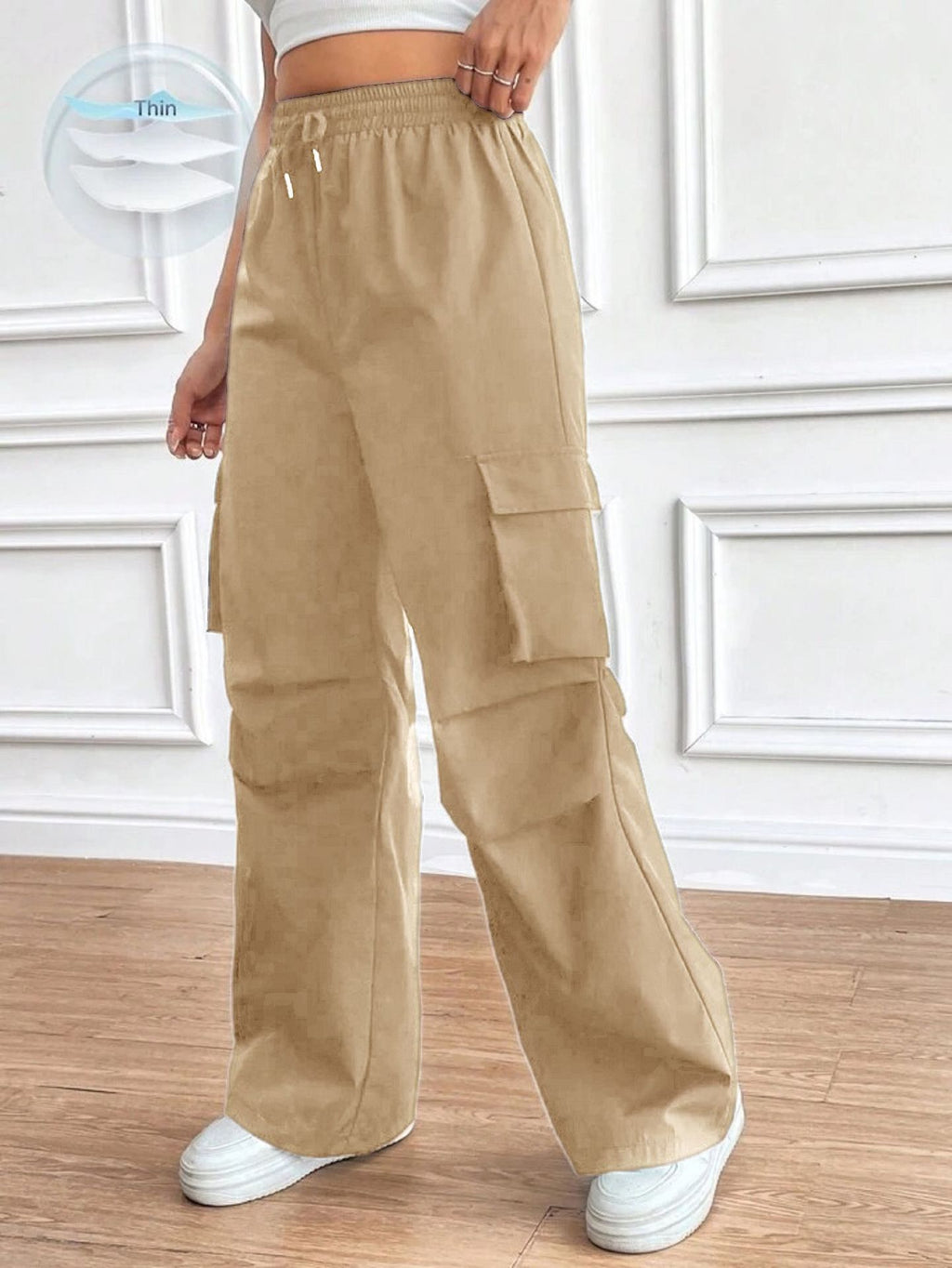 Workwear-style Commuter Pants Khaki
