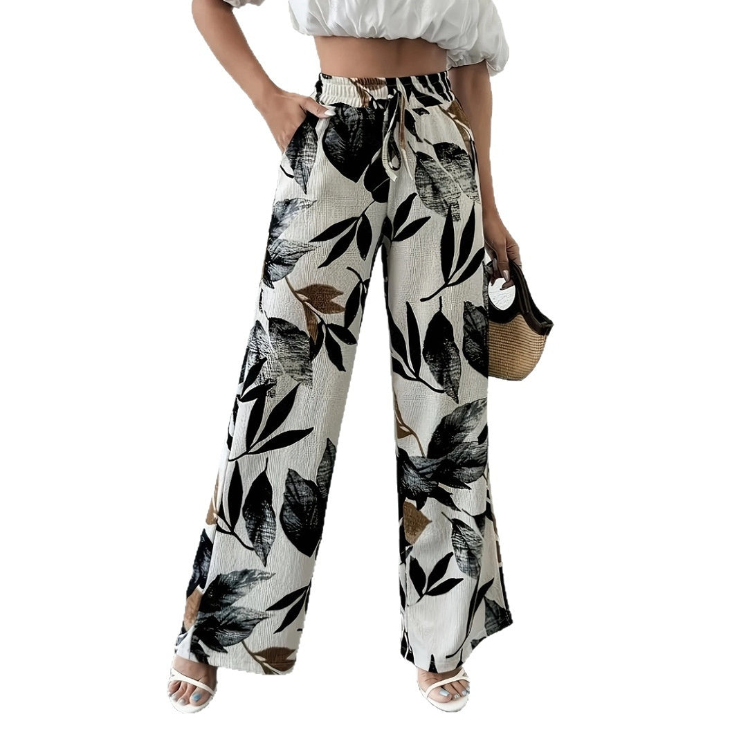 Bohemian Style Floral Print Pants