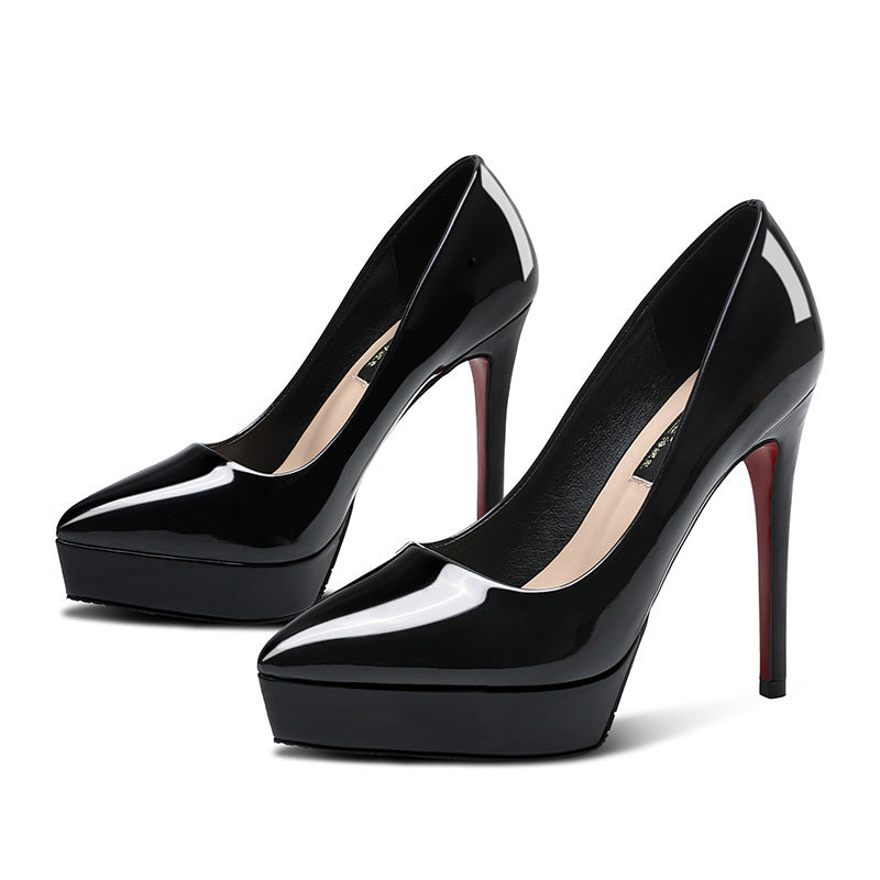 Pointed Waterproof Platform Small Size Black 12cm