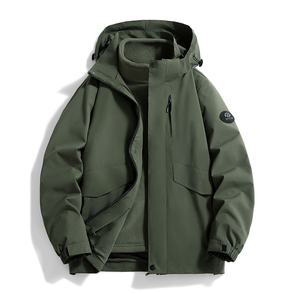 Womens Detachable 3-in-1 Hardshell Jacket Coats Army Green