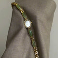 Natural Dongling Stone Hetian Jade Premium Chain Watch Chain Golden Green