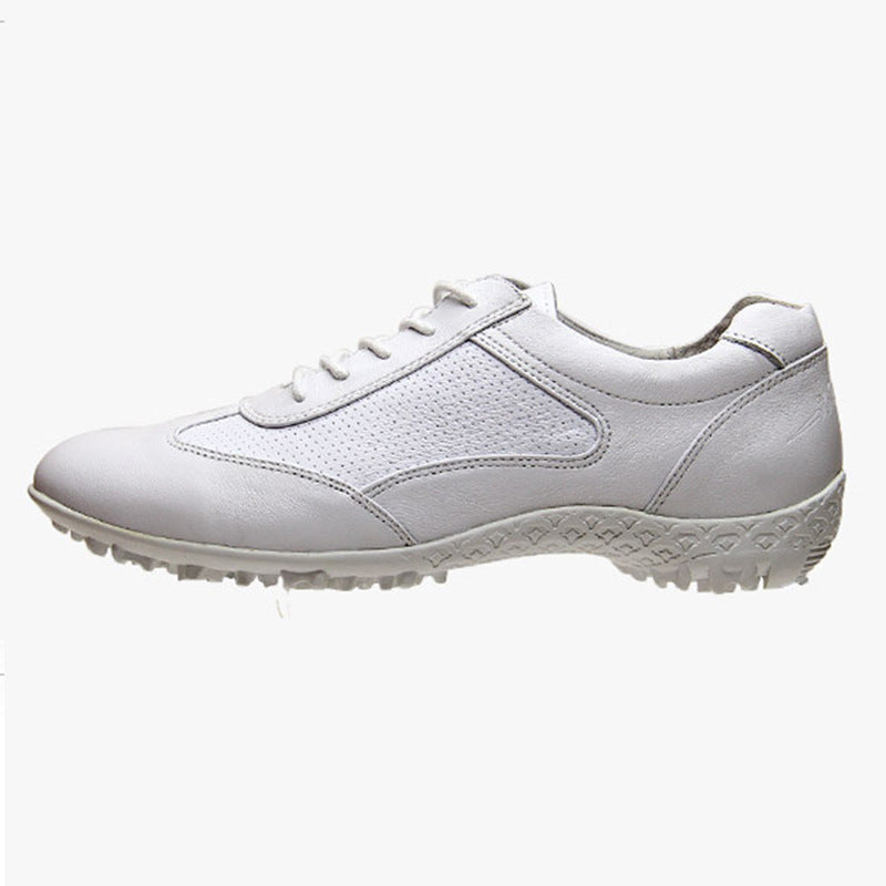 Casual Leather Waterproof Breathable Non-Slip Sneakers White