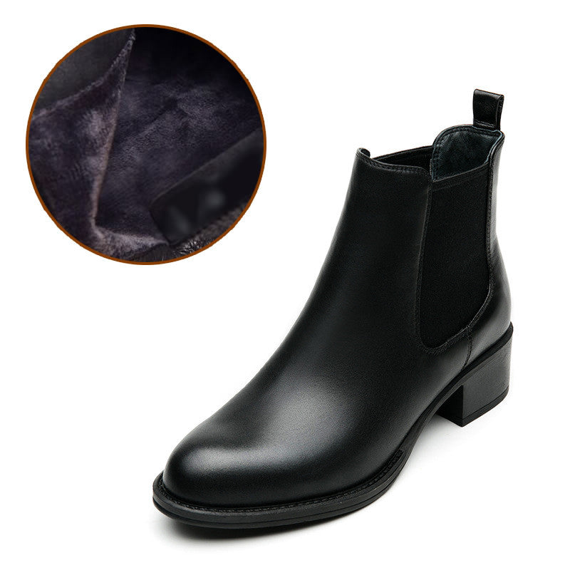 Ankle Boots For Women 4cm black velvet