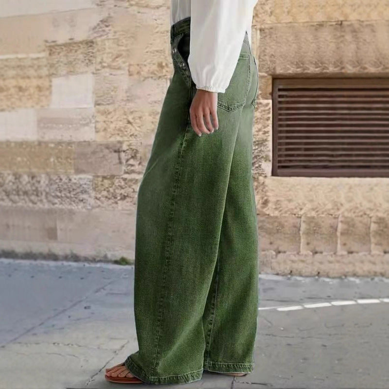 Relaxed-fit Wide-leg Casual Jeans